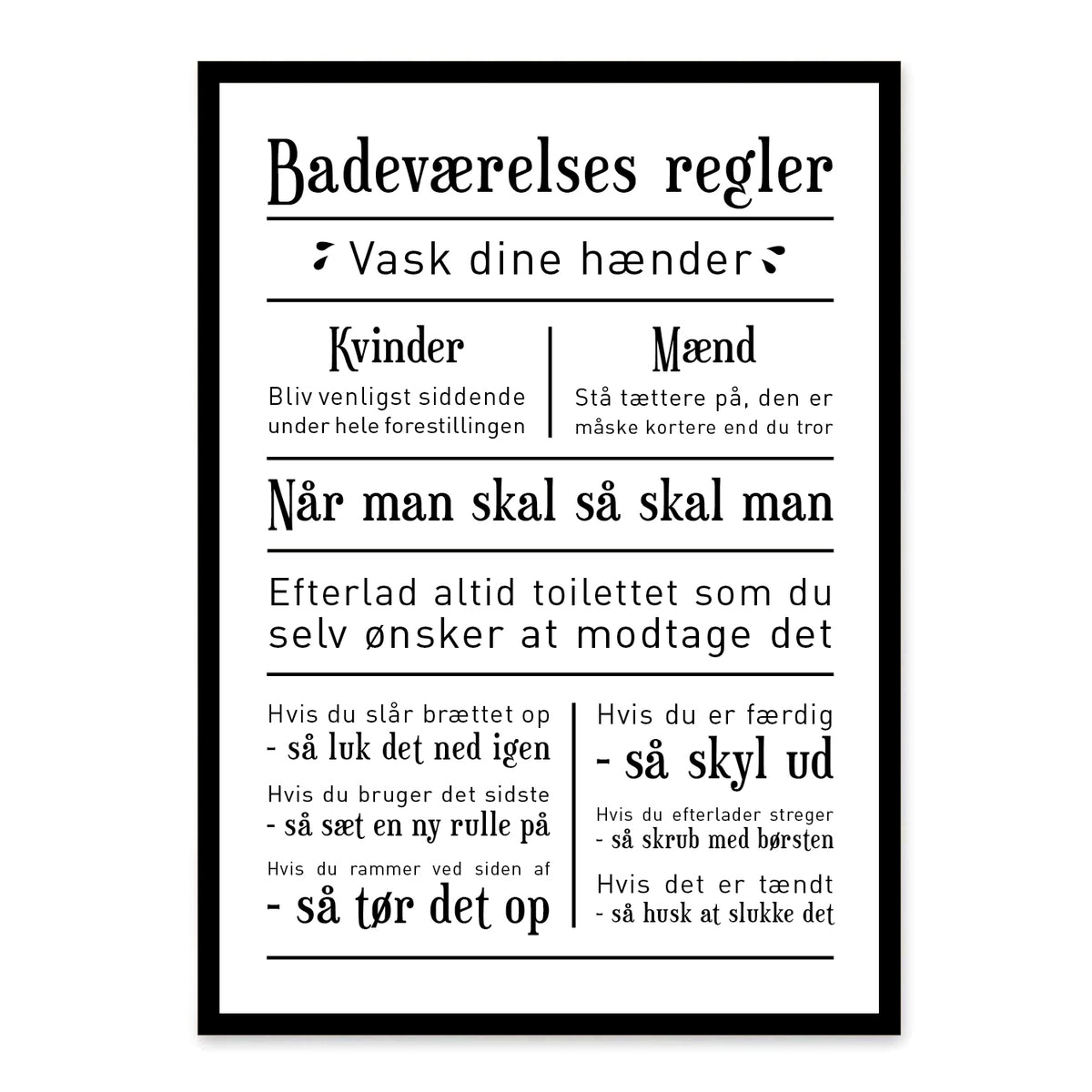 badeværelse plakat toilet