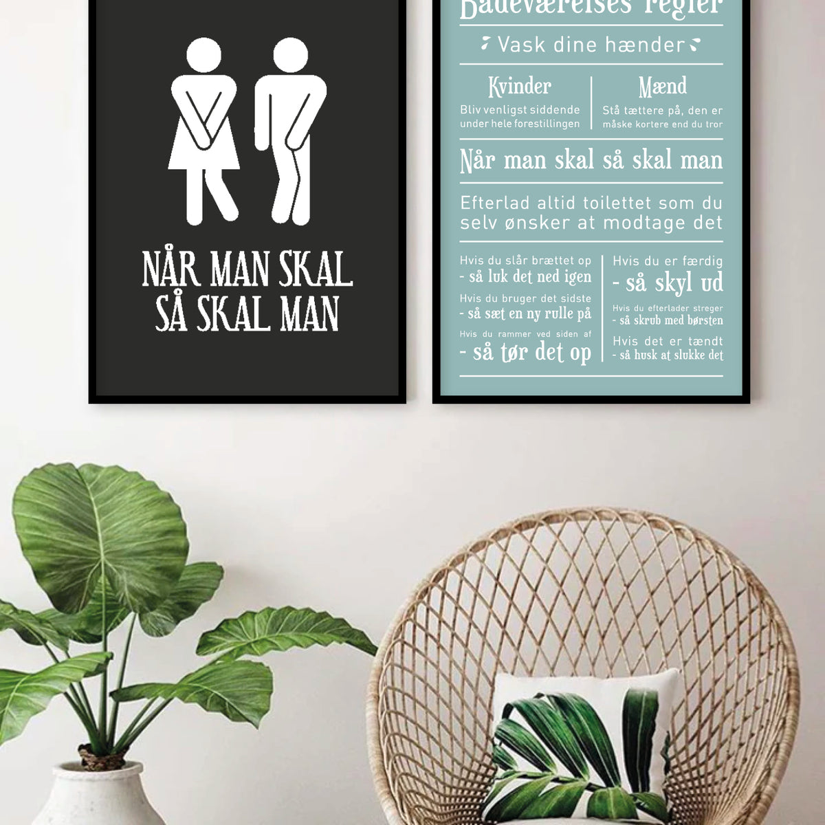 badeværelse plakat toilet