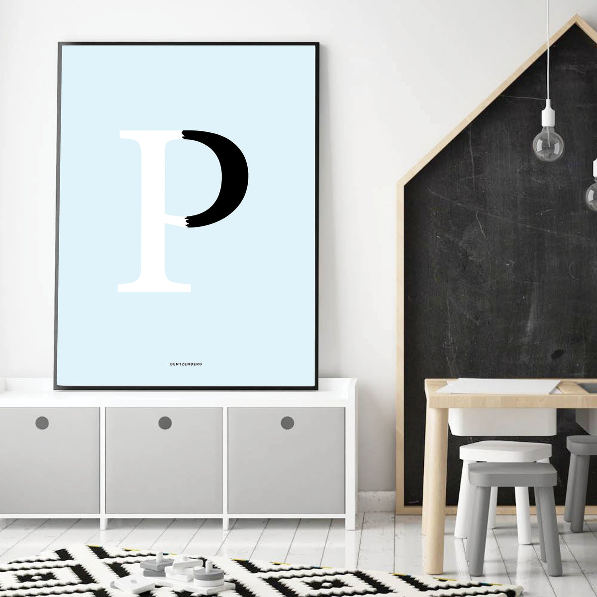 P bogstav - Design selv plakat