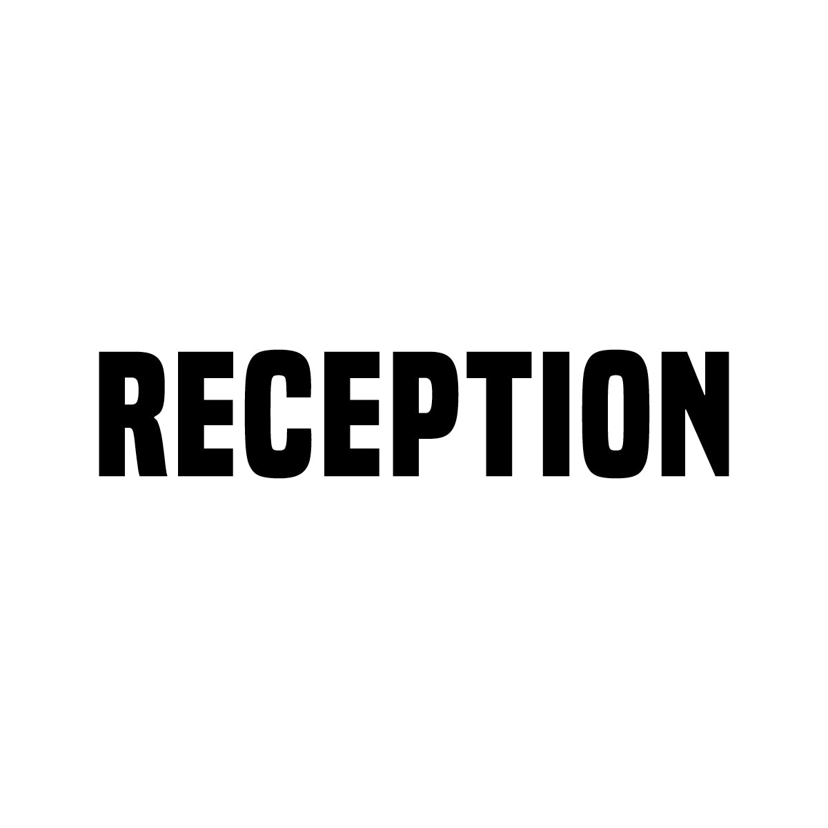 Reception skilt - Klistermærke