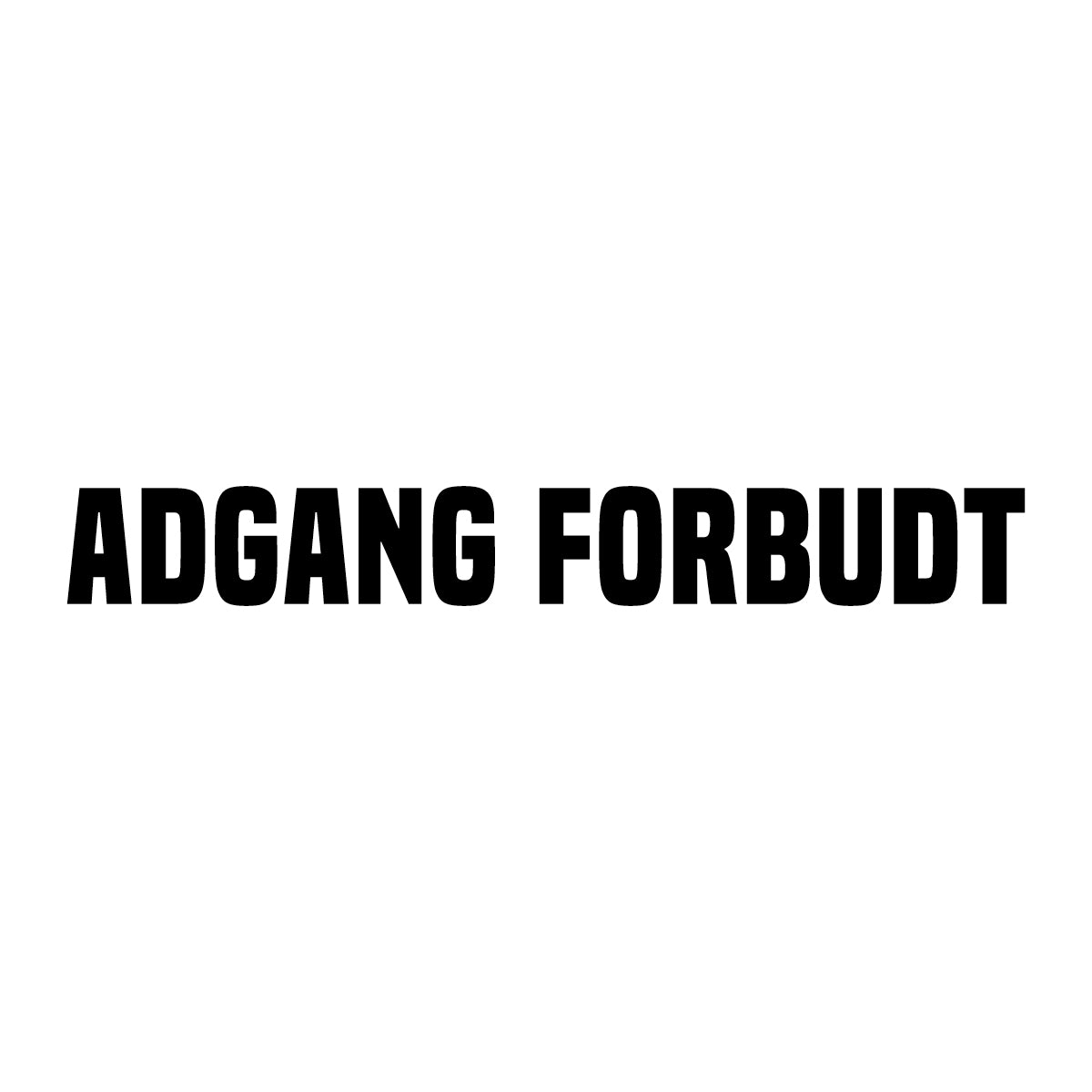 Adgang forbudt skilt - Klistermærke
