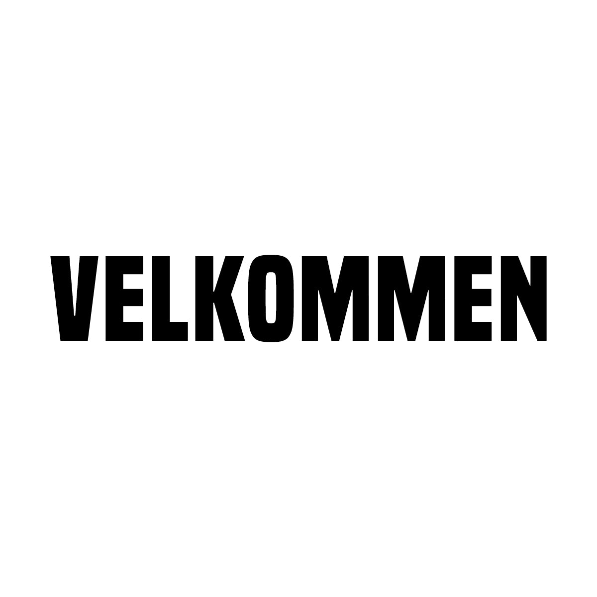 Velkommen skilt - Klistermærke