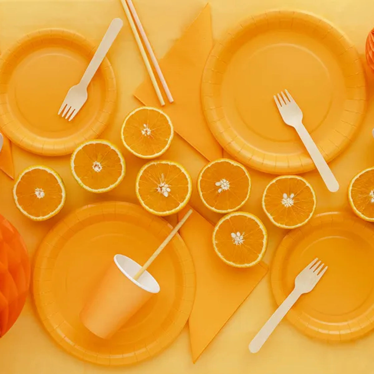 Servietter – Orange – 33 x 33 cm – 20 stk.