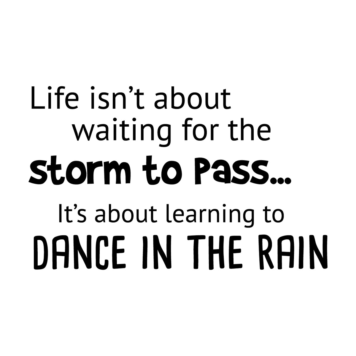 Dance in the rain - wallsticker