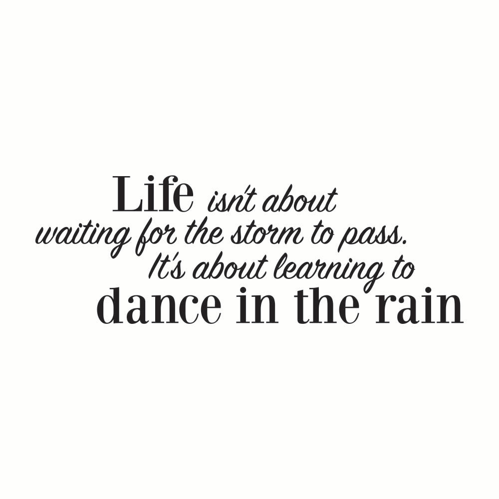 Life isn't about waiting wallsticker
