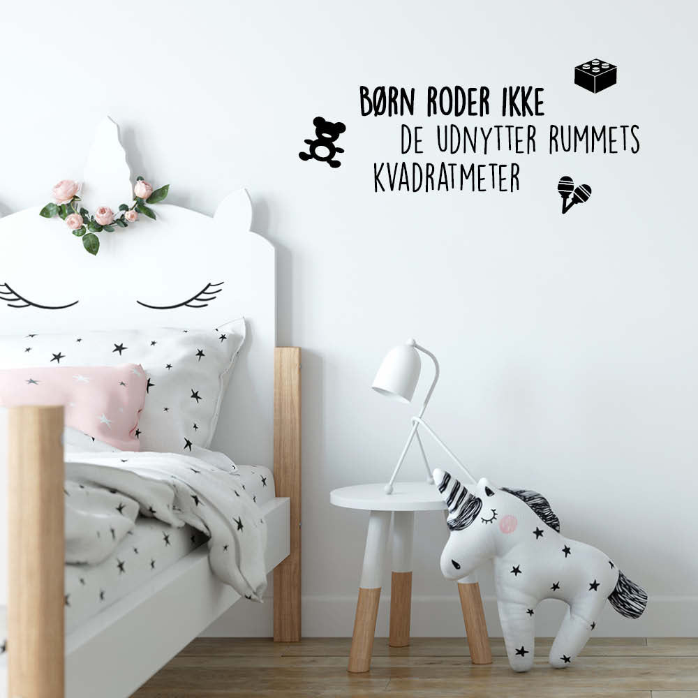 Børn roder ikke - Wallsticker