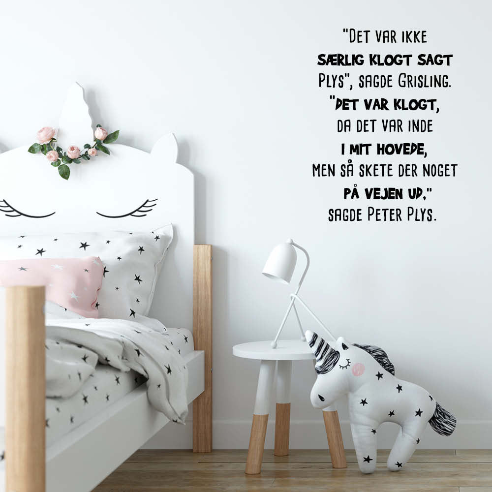 Det var ikke særlig klogt sagt, Peter Plys - Wallsticker