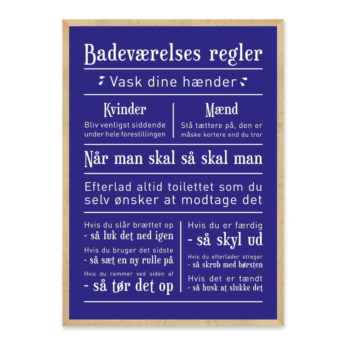 badeværelse plakat toilet 
