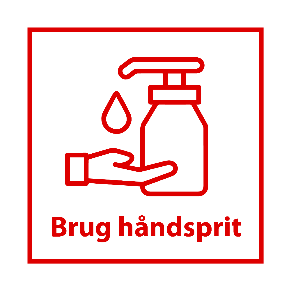Brug håndsprit - Klistermærke
